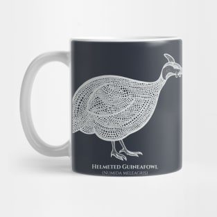 Helmeted Guineafowl with Common and Scientific Names - pretty bird design Mug